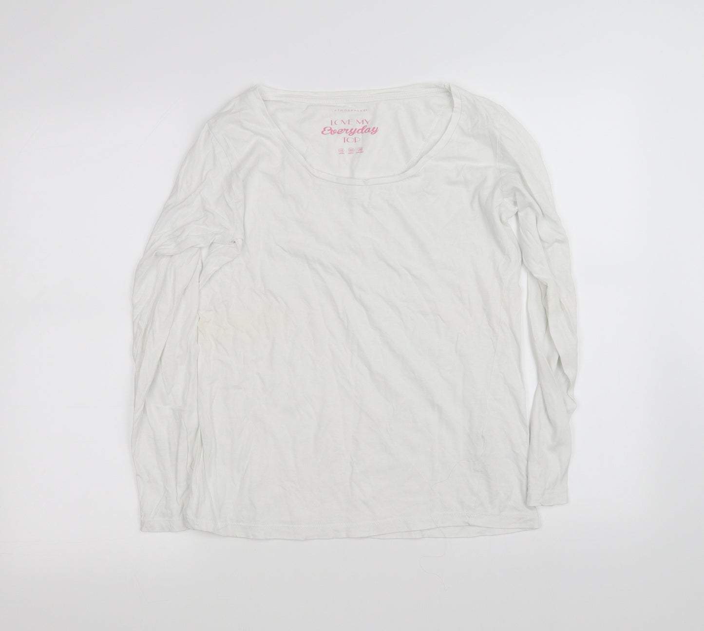 Atmosphere Womens White   Basic T-Shirt Size 12