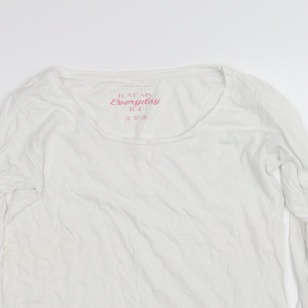 Atmosphere Womens White   Basic T-Shirt Size 12