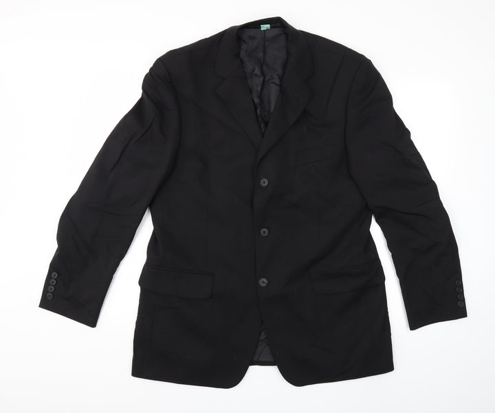 Preworn Mens Black   Jacket Suit Jacket Size 40