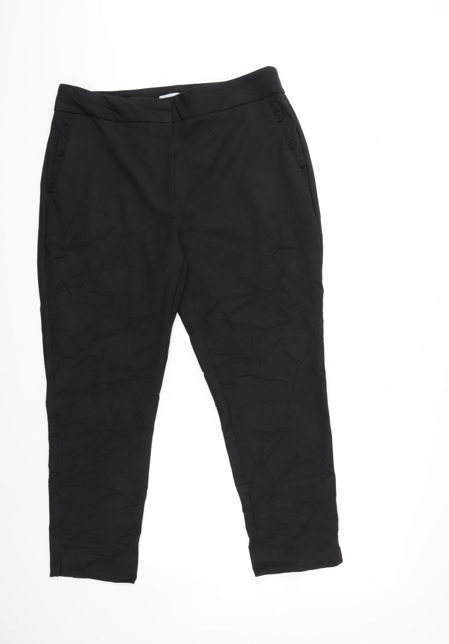 Per Una Womens Black   Trousers  Size 14 L26 in