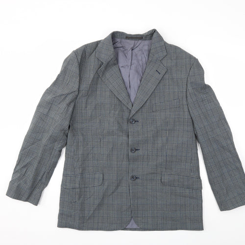 Preworn Mens Grey Check  Jacket Suit Jacket Size 42