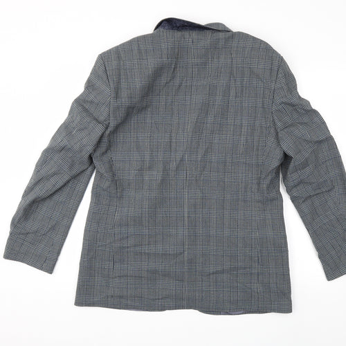 Preworn Mens Grey Check  Jacket Suit Jacket Size 42