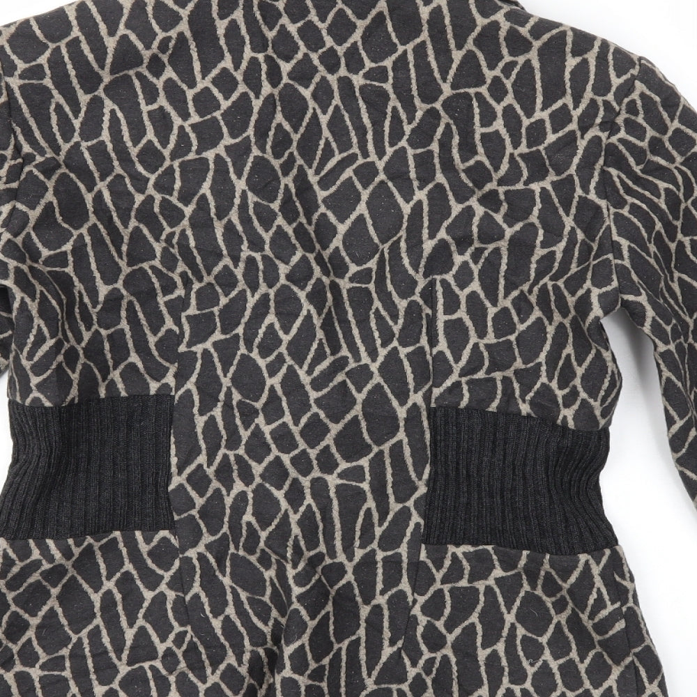 FSR Womens Grey Animal Print  Jacket  Size 10