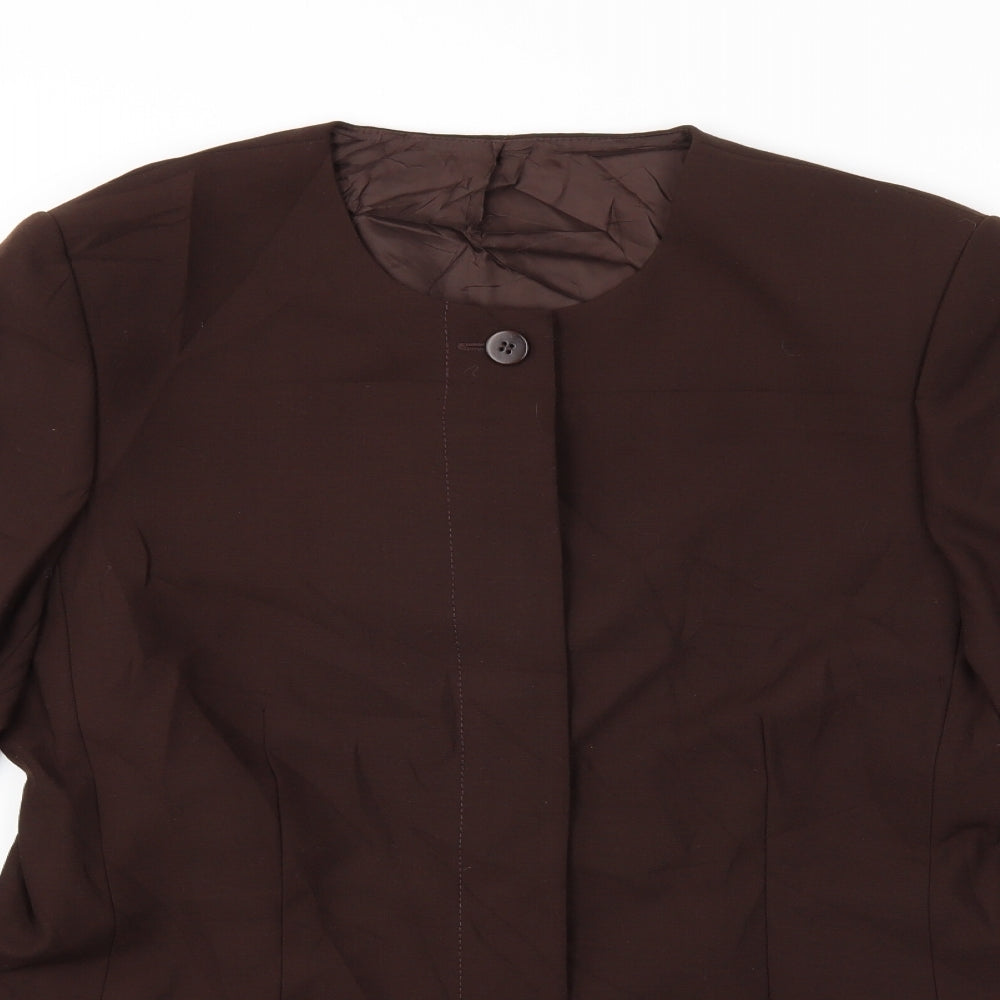 Marks and Spencer Womens Brown   Jacket Blazer Size 16