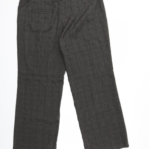 NEXT Womens Grey Check  Trousers  Size 18 L30 in