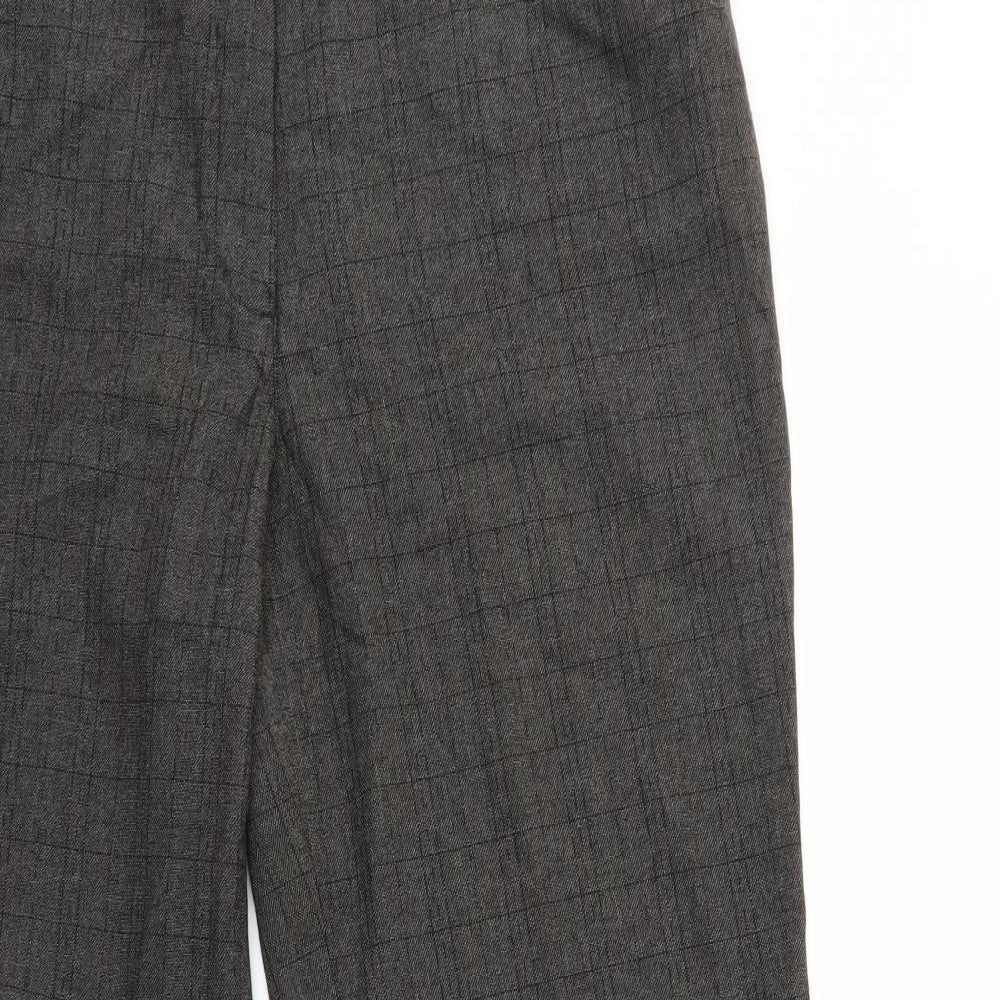 NEXT Womens Grey Check  Trousers  Size 18 L30 in