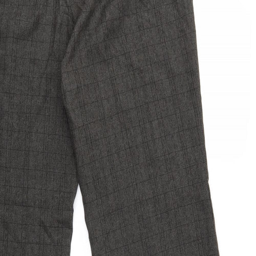 NEXT Womens Grey Check  Trousers  Size 18 L30 in