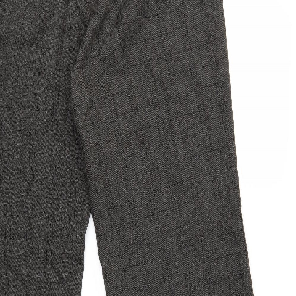 NEXT Womens Grey Check  Trousers  Size 18 L30 in