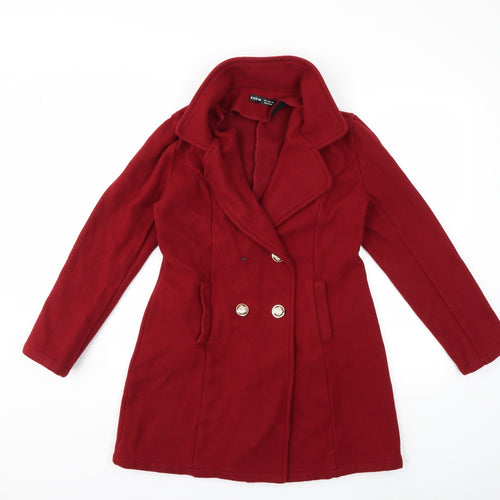 SheIn Womens Red   Overcoat Coat Size S