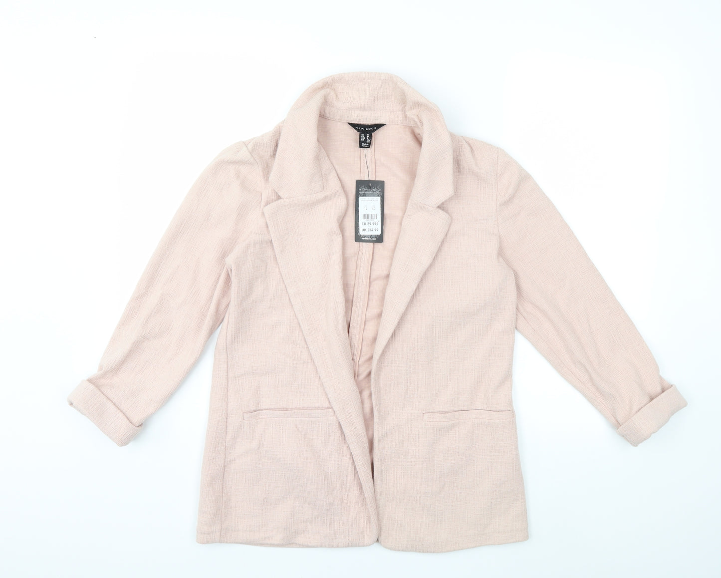 New Look Womens Pink   Jacket Blazer Size 12