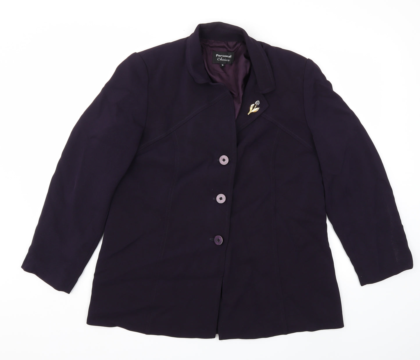 Personal Choice Womens Purple   Jacket  Size 16