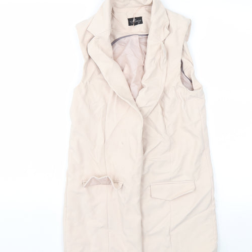 Topshop Womens Pink   Jacket Waistcoat Size 8