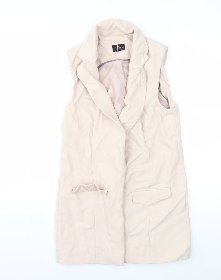 Topshop Womens Pink Jacket Waistcoat Size 8
