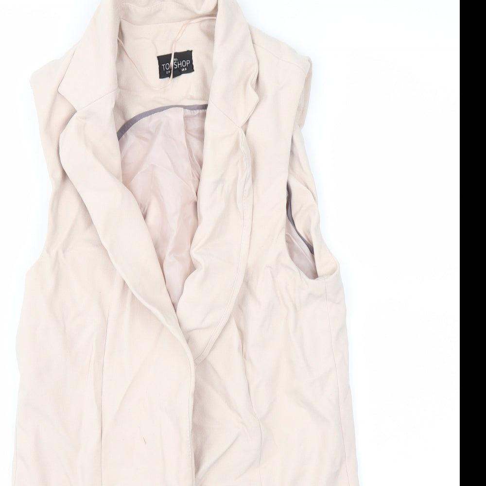 Topshop Womens Pink   Jacket Waistcoat Size 8