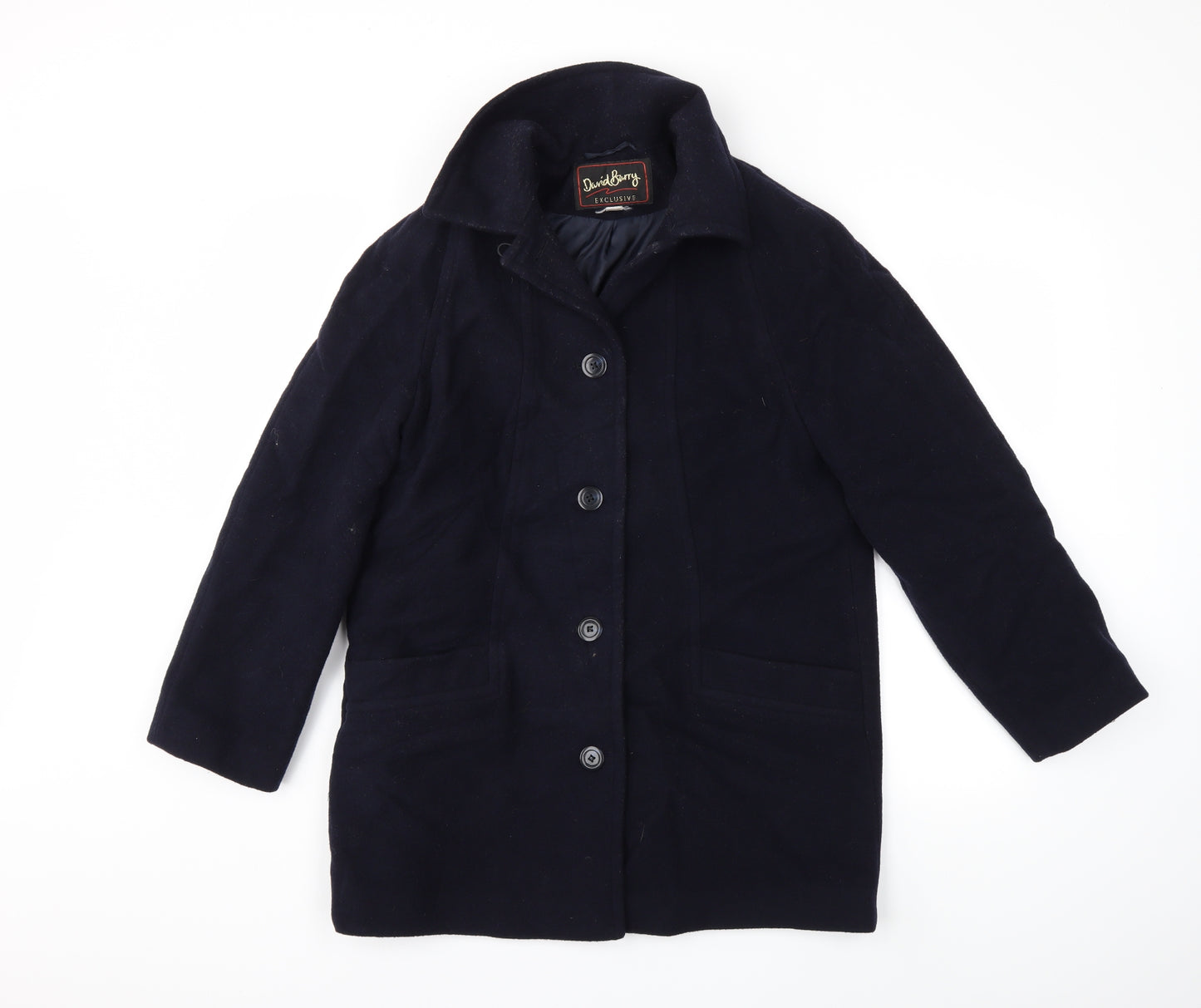 David Barry Womens Blue   Overcoat Coat Size 12