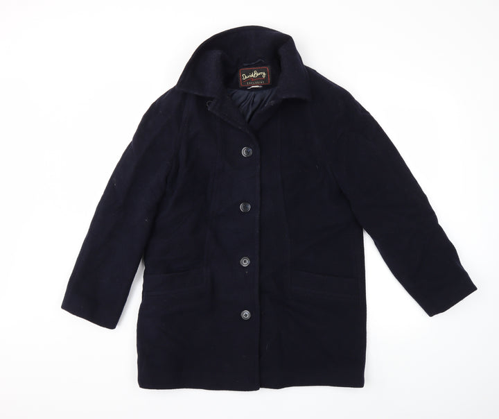 David Barry Womens Blue   Overcoat Coat Size 12