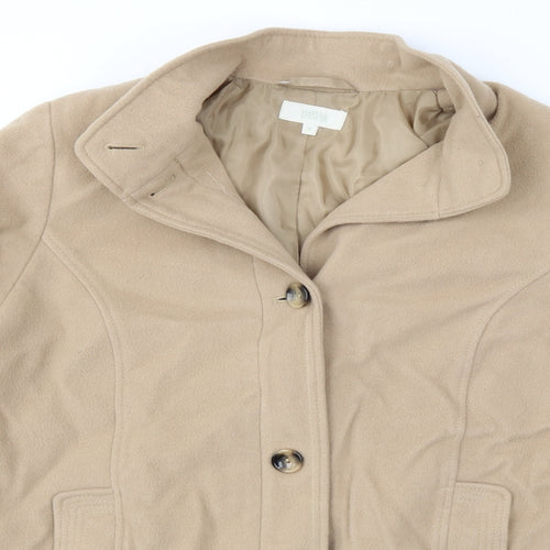 Marks and Spencer Womens Beige   Overcoat Coat Size 18