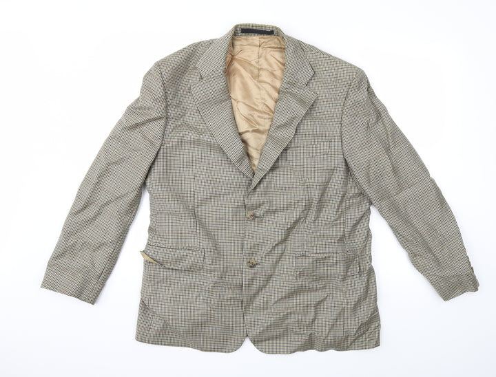 Marks and Spencer Mens Brown Check  Jacket Suit Jacket Size 42