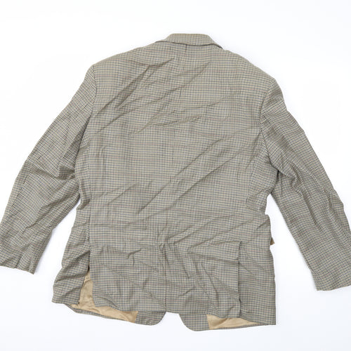 Marks and Spencer Mens Brown Check  Jacket Suit Jacket Size 42