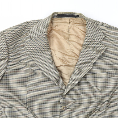 Marks and Spencer Mens Brown Check  Jacket Suit Jacket Size 42