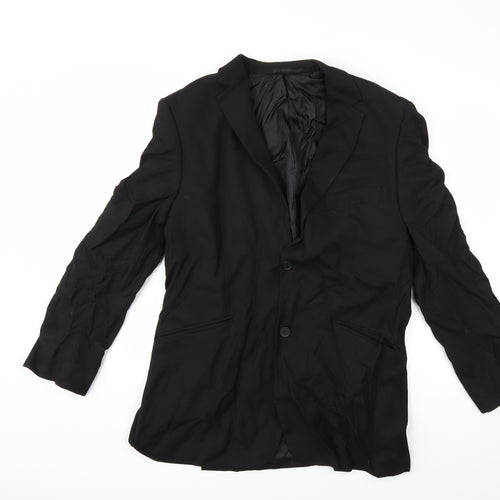 Preworn Mens Black   Jacket Suit Jacket Size 38