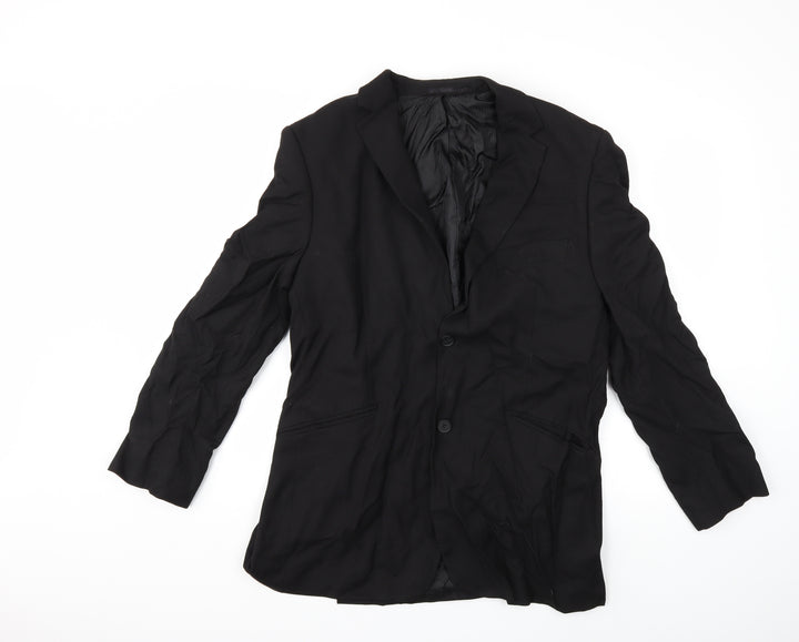Preworn Mens Black   Jacket Suit Jacket Size 38