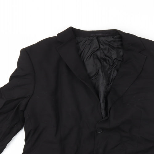 Preworn Mens Black   Jacket Suit Jacket Size 38