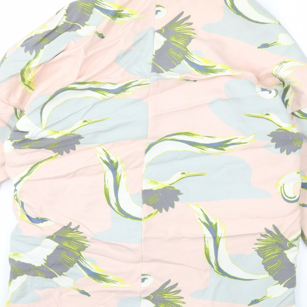 H&M Womens Pink Floral  Overcoat Coat Size S