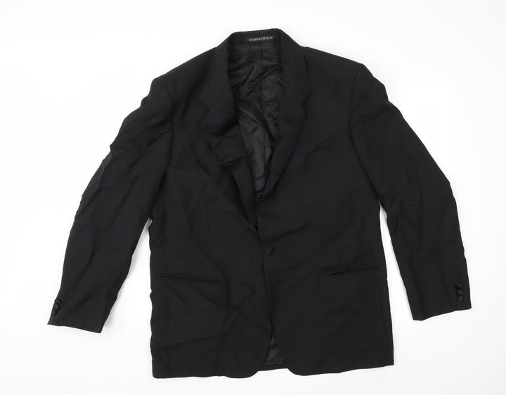 Marks and Spencer Mens Black   Jacket Suit Jacket Size 42