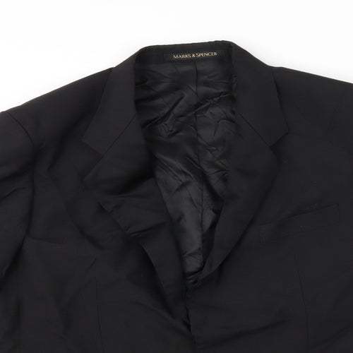 Marks and Spencer Mens Black   Jacket Suit Jacket Size 42
