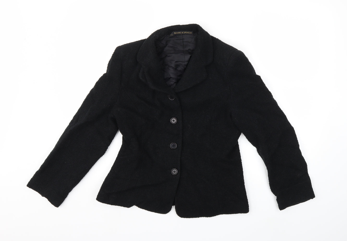 Marks and Spencer Womens Black   Jacket Coat Size 10