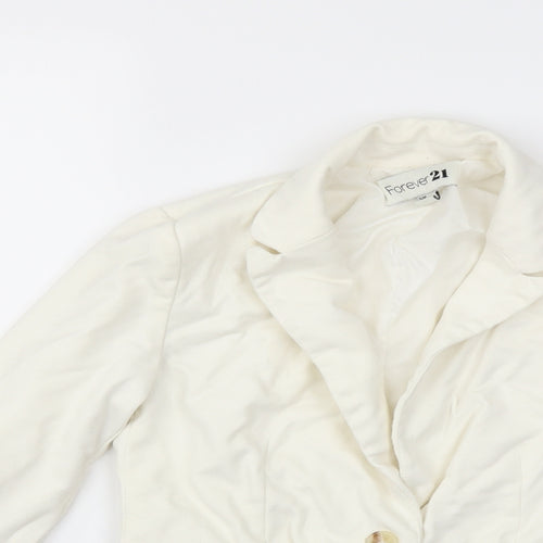 FOREVER 21 Womens White   Jacket Blazer Size S