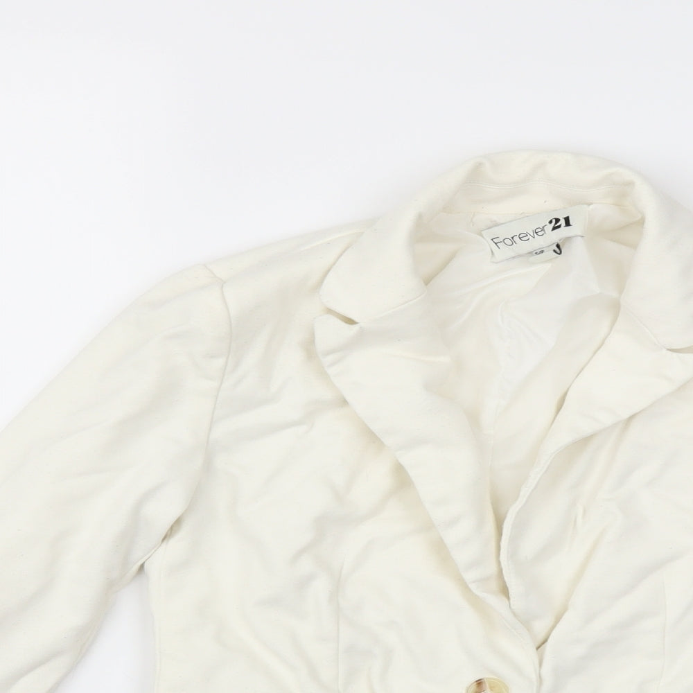 FOREVER 21 Womens White   Jacket Blazer Size S