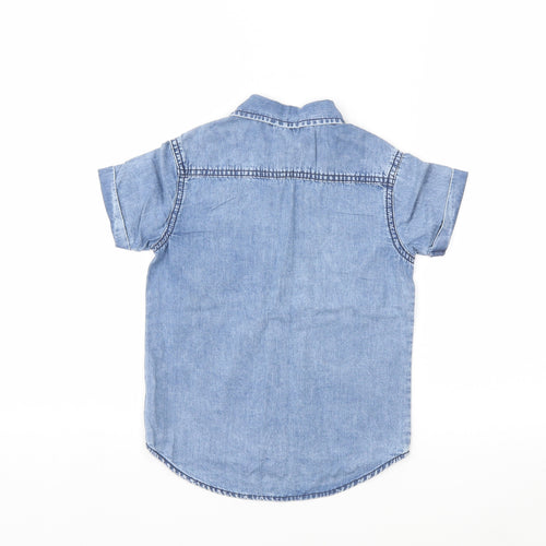George Boys Blue  Denim Basic Button-Up Size 4-5 Years