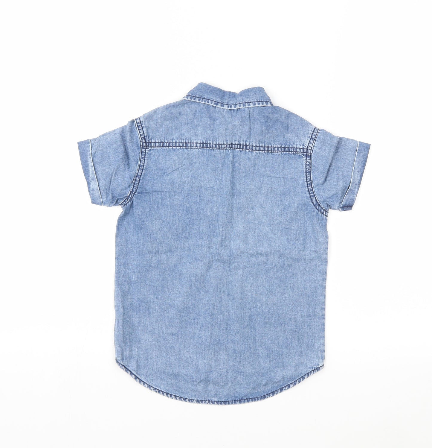 George Boys Blue  Denim Basic Button-Up Size 4-5 Years