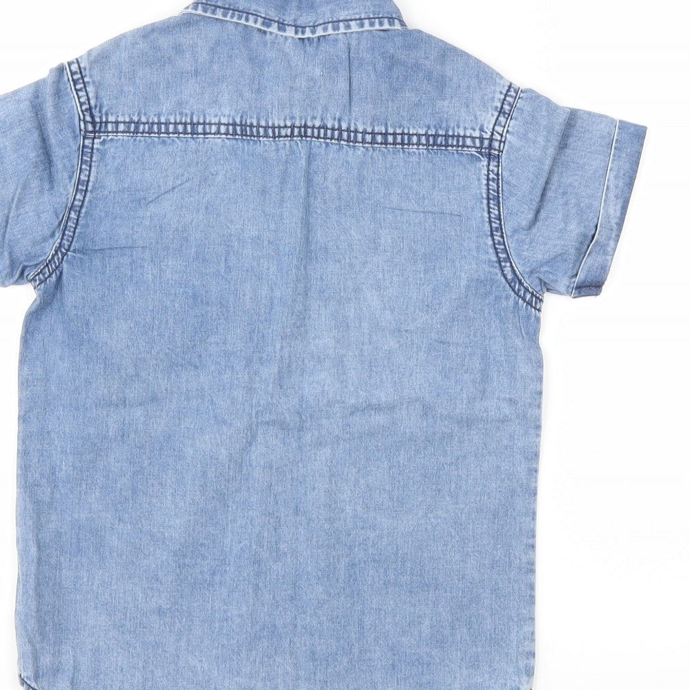 George Boys Blue  Denim Basic Button-Up Size 4-5 Years
