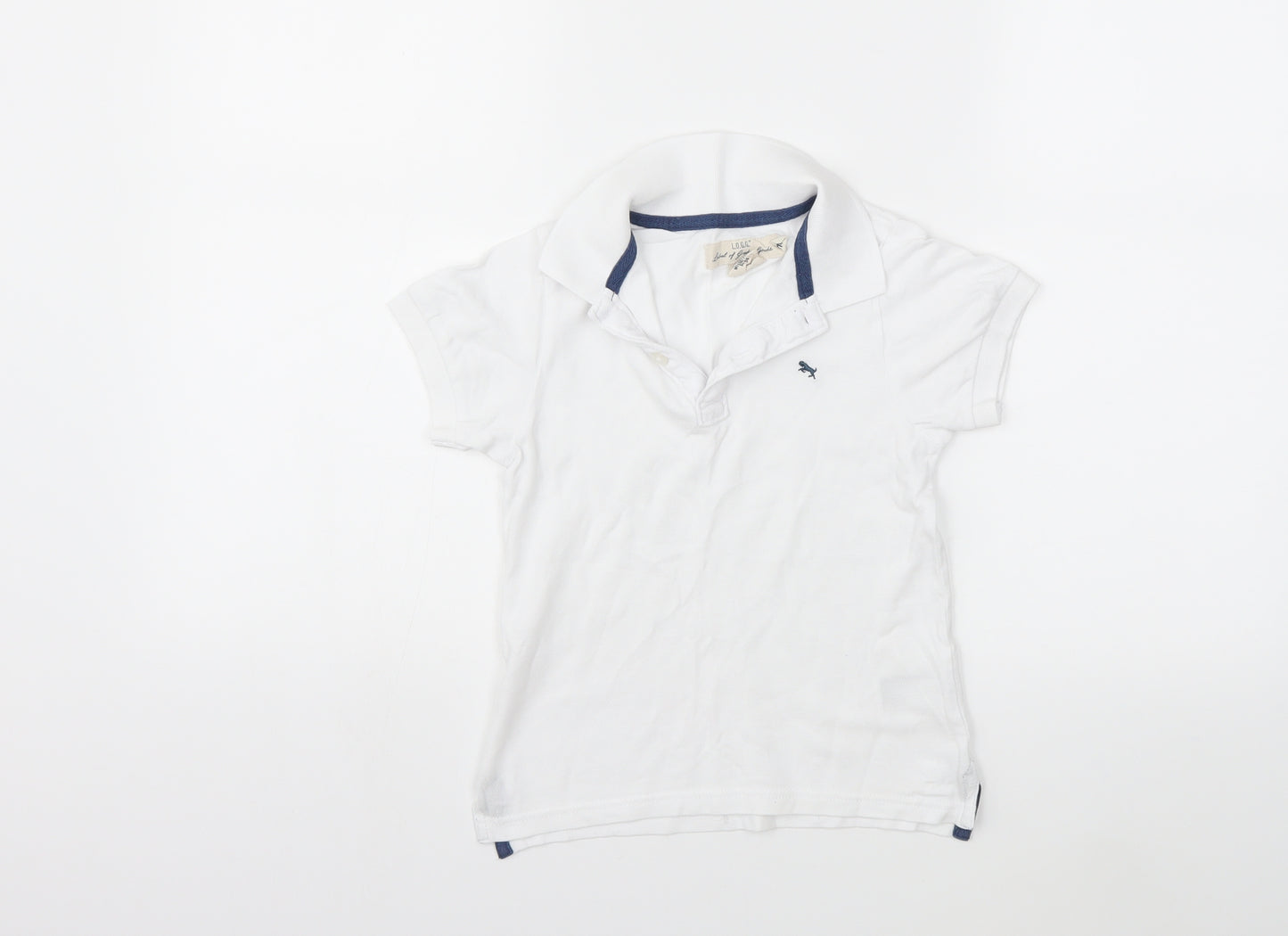 H&M Boys White   Basic Polo Size 5-6 Years
