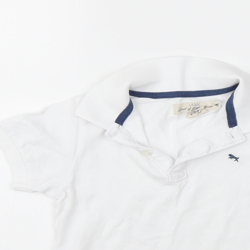 H&M Boys White   Basic Polo Size 5-6 Years