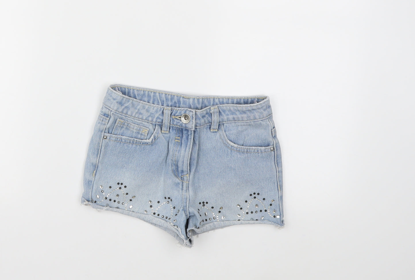 George Girls Blue  Denim Hot Pants Shorts Size 6-7 Years