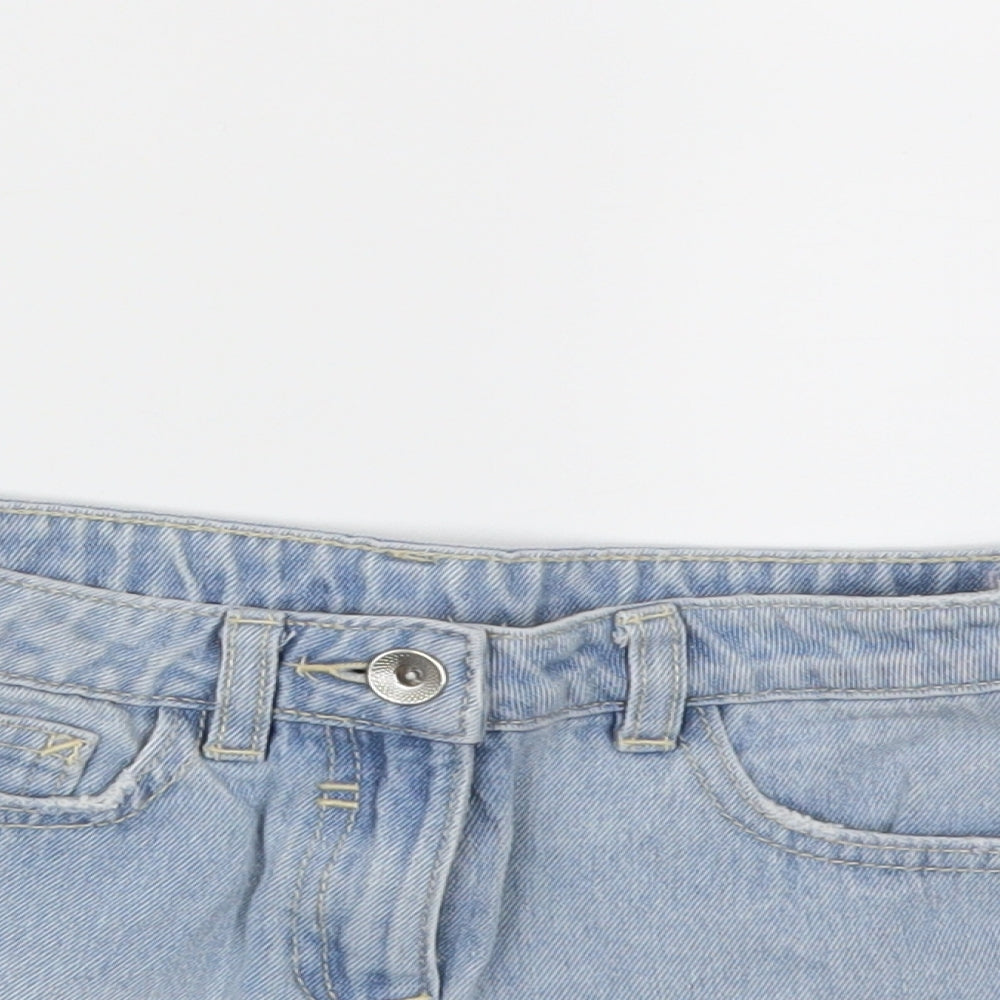 George Girls Blue  Denim Hot Pants Shorts Size 6-7 Years