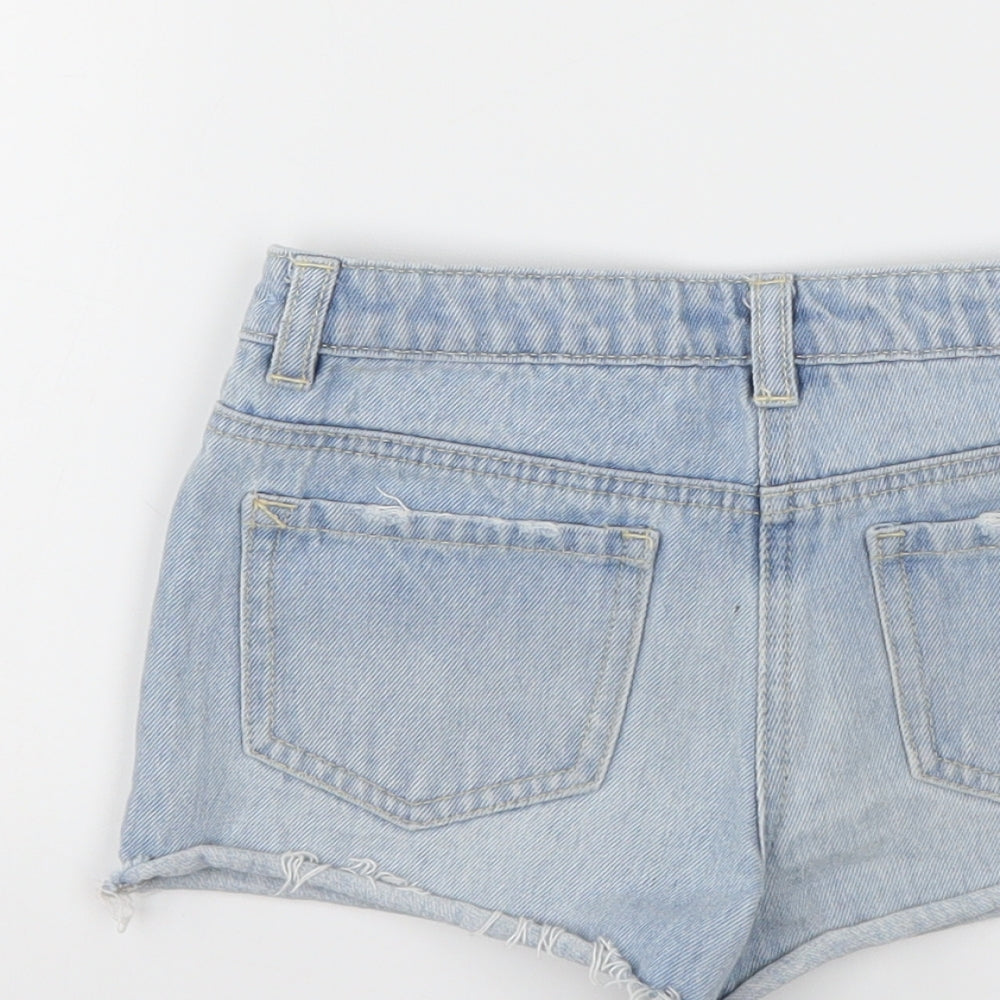 George Girls Blue  Denim Hot Pants Shorts Size 6-7 Years