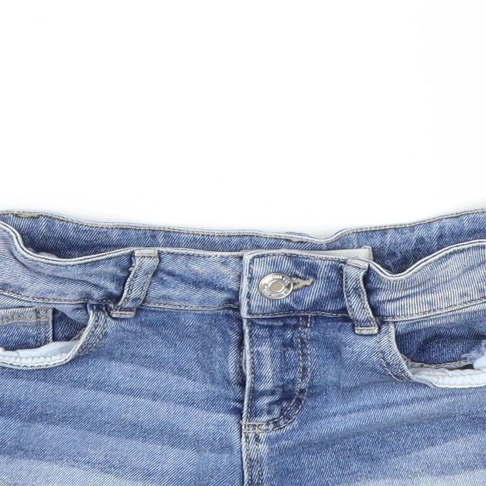 Denim & Co. Girls Blue  Denim Hot Pants Shorts Size 8-9 Years