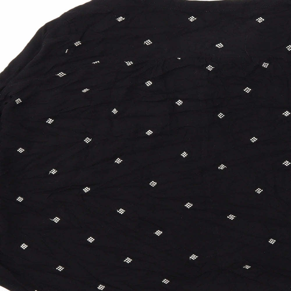 Apricot Womens Black Geometric  Basic Blouse Size 14