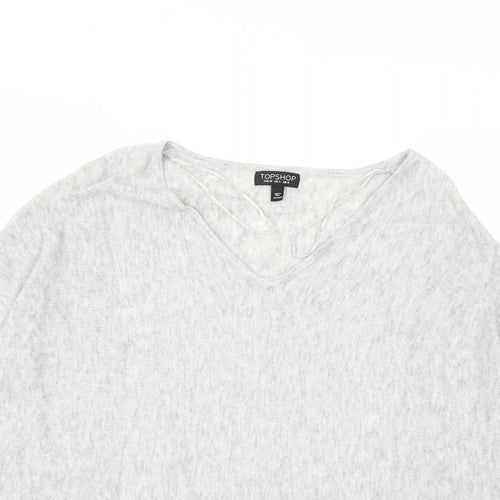 Topshop Womens Grey  Knit Pullover Jumper Size 8