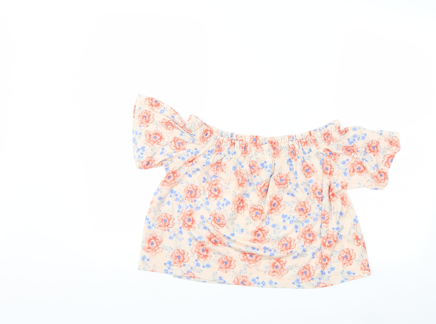 Miss Selfridge Womens Beige Floral  Basic Blouse Size 10