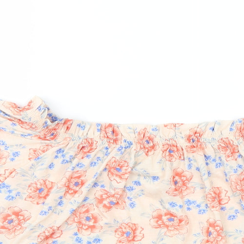 Miss Selfridge Womens Beige Floral  Basic Blouse Size 10