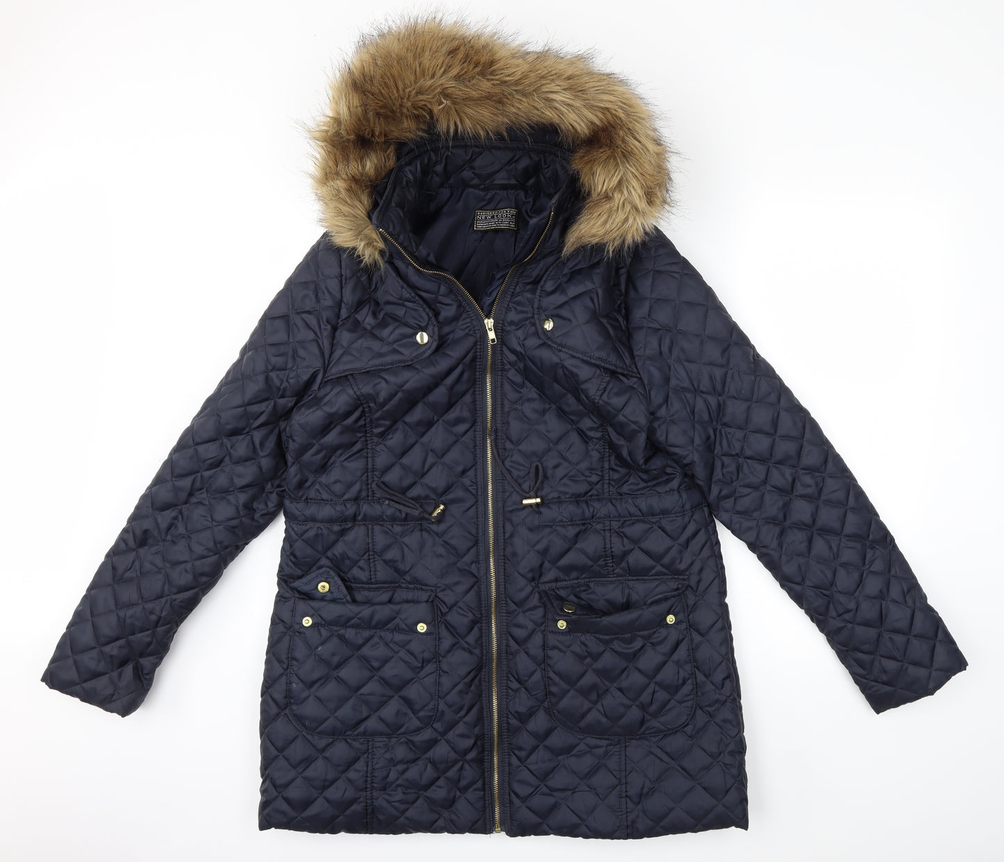 New Look Womens Blue   Parka Coat Size 16
