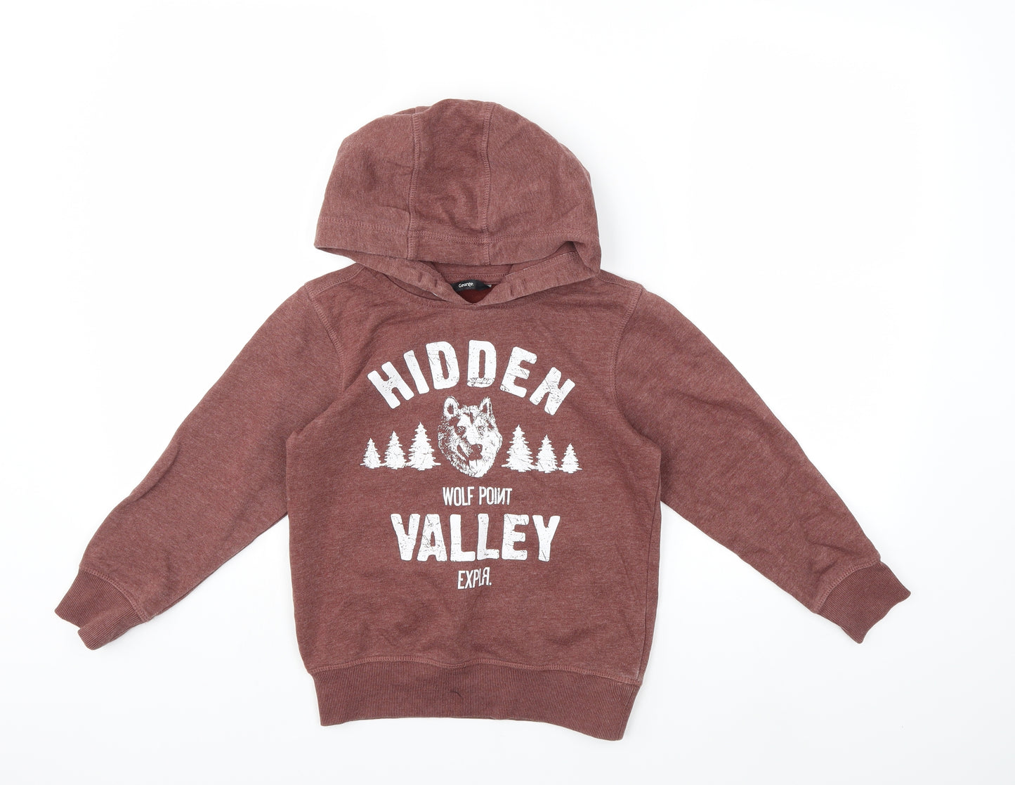 George Boys Brown   Pullover Hoodie Size 7-8 Years