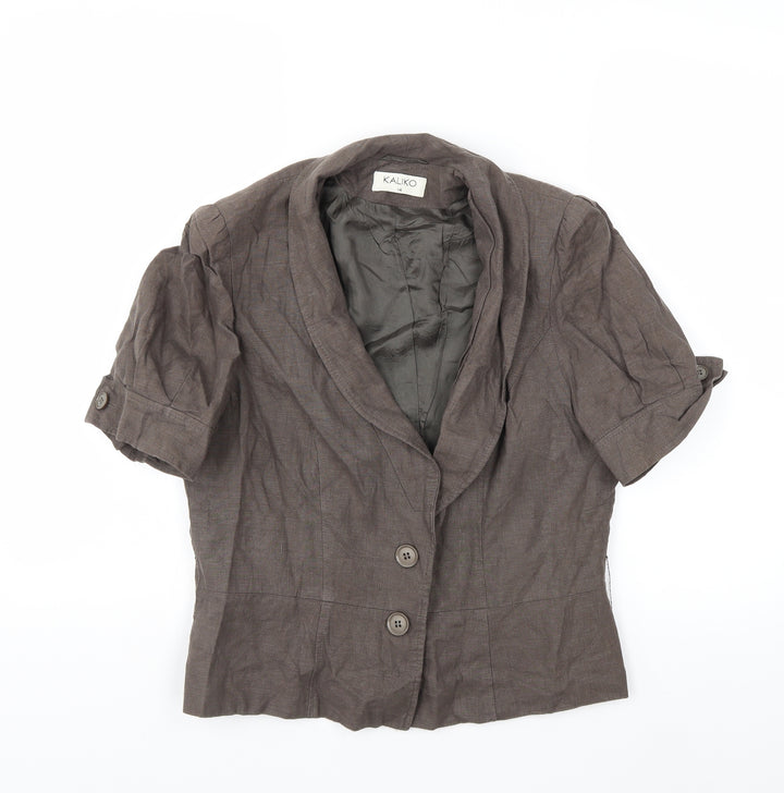 Kaliko Womens Brown   Jacket Coat Size 14