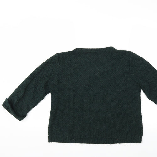 Topshop Womens Green  Knit Pullover Jumper Size 10